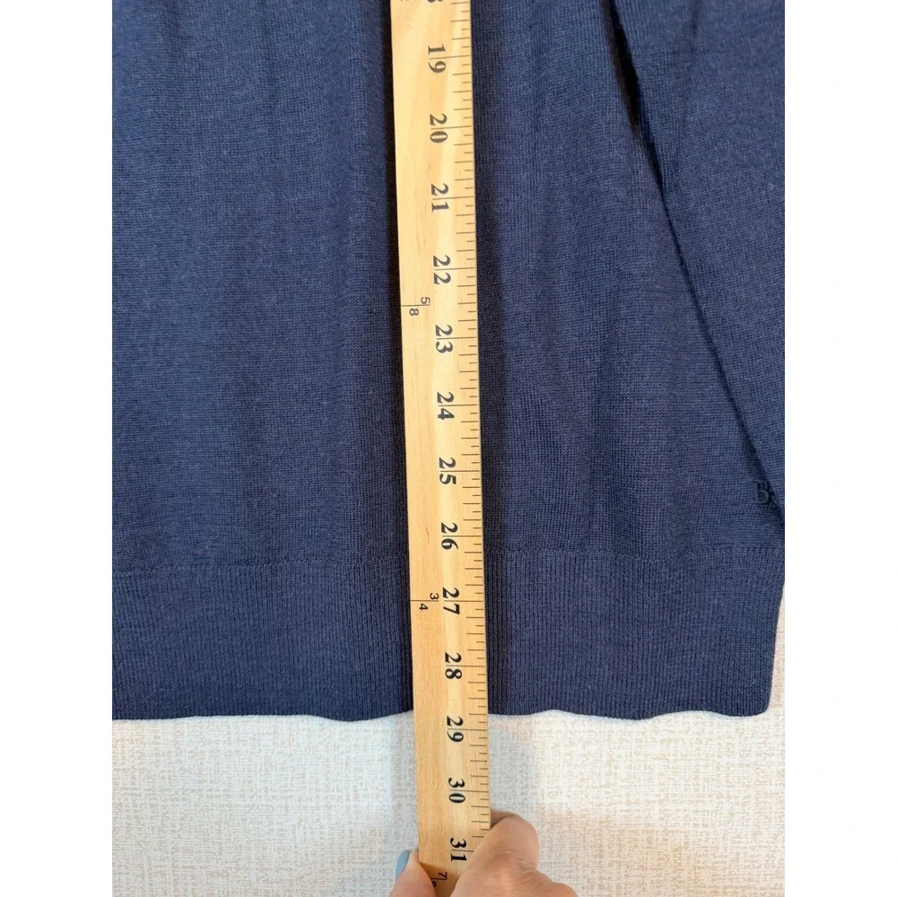 Banana Republic Mens Merino Wool Crewneck Sweater Navy Blue •L• Layering Casual